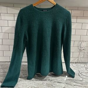 Lands’ End Women’s Teal Green Sweater | Size L/T | Soft Brushed Knit Pullover